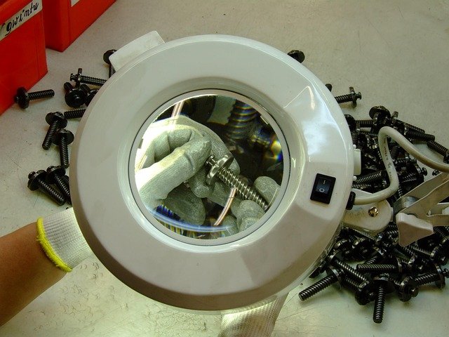 magnifier, śróba, nut, test, the quality of the, quality, bolts, screw
